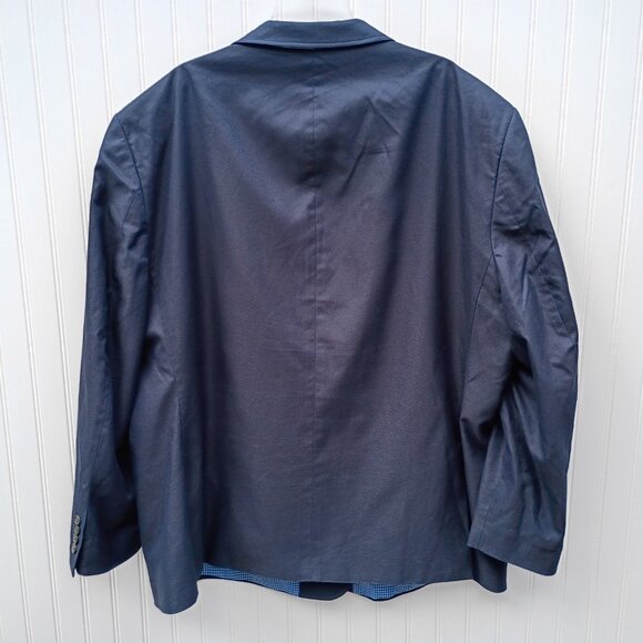 SADDLEBRED Jacket Mens 56R Navy Blue Blazer Cotton Sport Coat Classic Fit - Picture 13 of 13